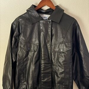 Leather Bomber Jacket